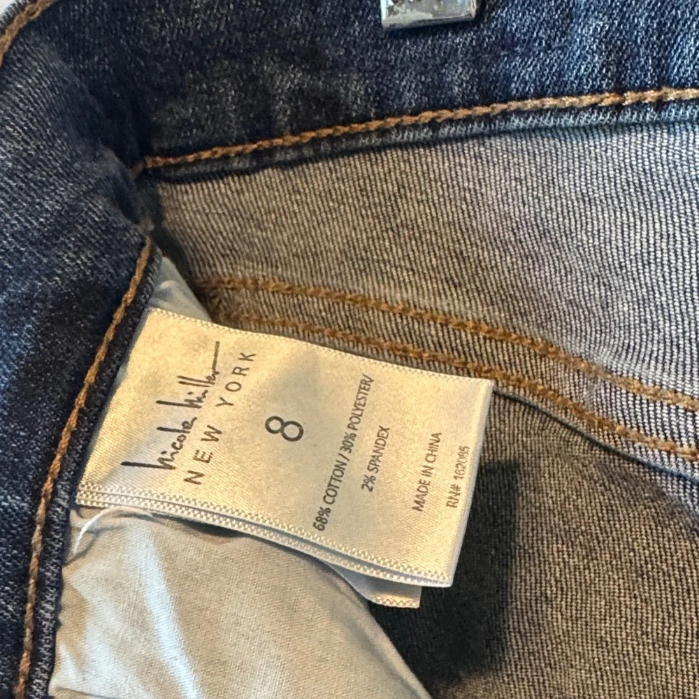Nicole Miller Soho High Rise Skinny Jeans Distressed Raw Hem Size 8 - Picture 5 of 5